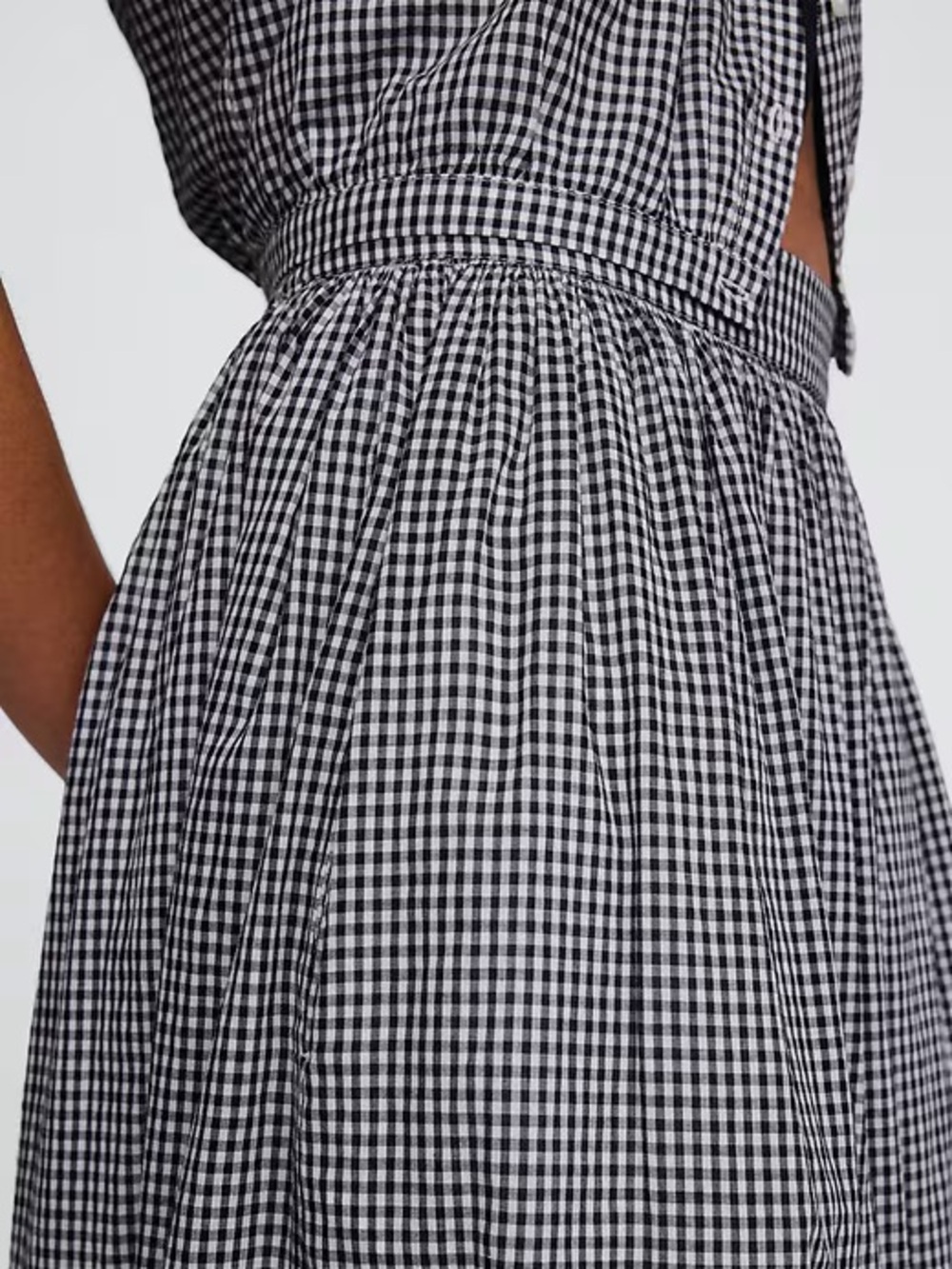 NWT Gap × DÔEN Gingham Midi Skirt - Picture 2 of 4